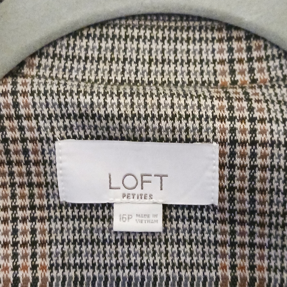 LOFT Heritage Plaid Blazer- Size 16petite-EUC $142 Retail - Picture 7 of 8